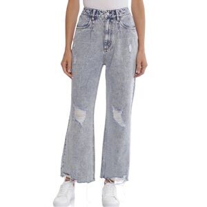Avec Les Filles Acid Wash Destructed Jeans